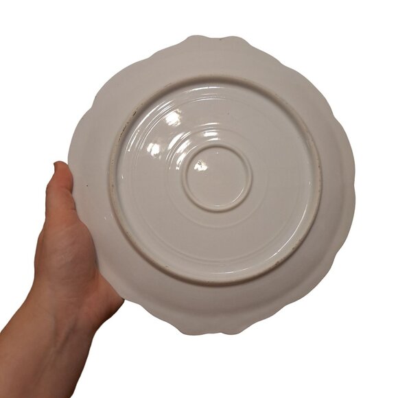 Vintage Hand Painted Porcelain Floral Roses 9.5" Luncheon Salad Dinner Plate - Picture 12 of 12